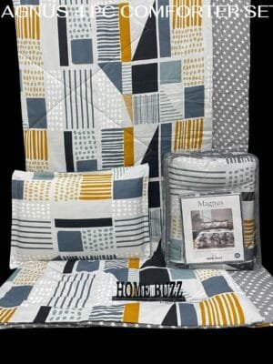 Magnus 4PC Comforter Set | Glace Cotton | Reversible Comforter | Premium Bag Packing