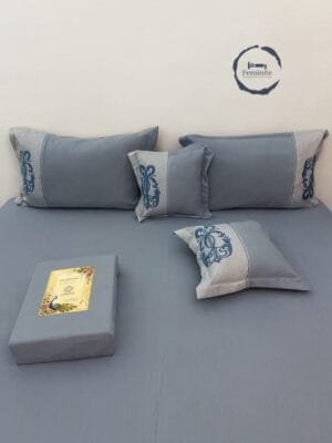 IMG-20250929-WA0007.jpg FLORENTE Collection Designer 5pcs Embroidery Bedsheet Set | King Size by Feminite