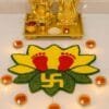 IMG-20250929-WA0051.jpg Laxmi Charan Lotus Rangoli Mat | Temple & Home Entrance Decor