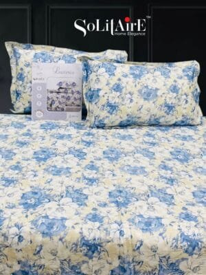 Luxeria King Size Jointless Bedsheet Set 1+2 | 300TC | Cotton Digital Print