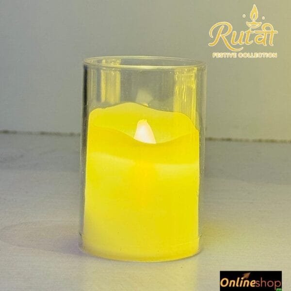Glass LED Candles – Set of 24 | Decorative Flameless Lights | Box Packing (500 gm)