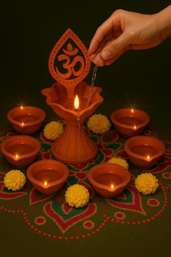 IMG-20250930-WA0055.jpg Water Sensor Diya Combo (6+1) – 1 Om Diya + 6 Regular Diyas | Set of 7
