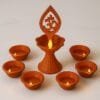 IMG-20250930-WA0056.jpg Water Sensor Diya Combo (6+1) – 1 Om Diya + 6 Regular Diyas | Set of 7