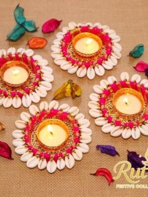 IMG-20250930-WA0060.jpg Traditional Kaudi Metal Tealight Holder – Round Shape | Pack of 4 | Festive Décor