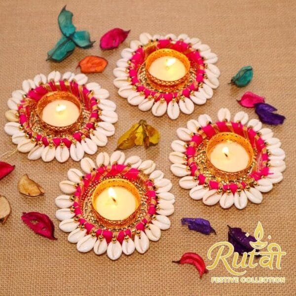 IMG-20250930-WA0060.jpg Traditional Kaudi Metal Tealight Holder – Round Shape | Pack of 4 | Festive Décor