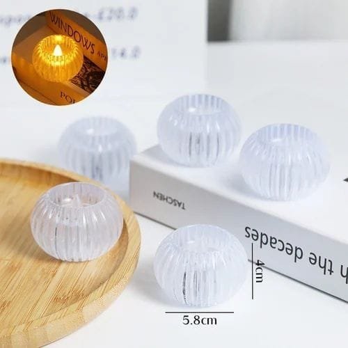 Warm White LED Tealight Balls | Decorative Flameless Candle Lights  |Pack of 12