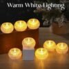 Warm White LED Tealight Balls | Decorative Flameless Candle Lights  |Pack of 12