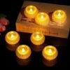 Warm White LED Tealight Balls | Decorative Flameless Candle Lights  |Pack of 12