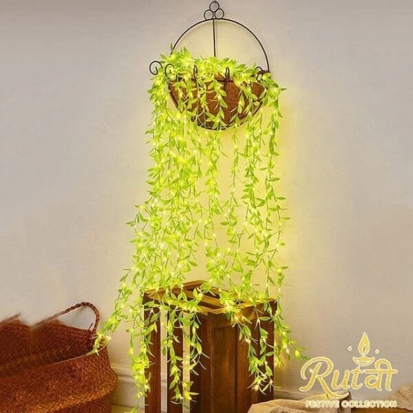 Artificial Leaf Curtain LED String Light | 200 LEDs|  8 Modes| Decorative Fairy Light