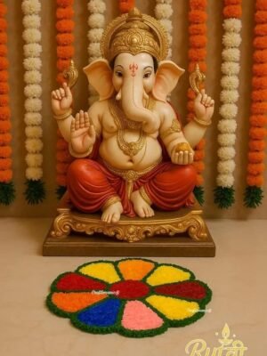 IMG-20251007-WA0035-1.jpg Flower Rangoli Mats – With/Without Metal Katori & LED Tealight | Festive Home Décor