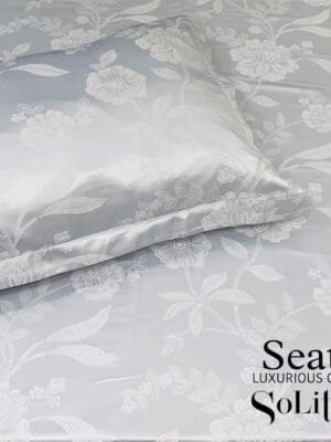 Seattle Jacquard King Size Bedsheet Set | 3 Pc Glazed Cotton, Super Soft & Jointless