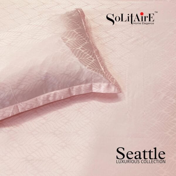 Seattle Jacquard King Size Bedsheet Set | 3 Pc Glazed Cotton, Super Soft & Jointless