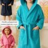 Microfibre Kids Bathrobe | Soft  Absorbent | Skin-Friendly| Age 5–10 yrs| with Collar