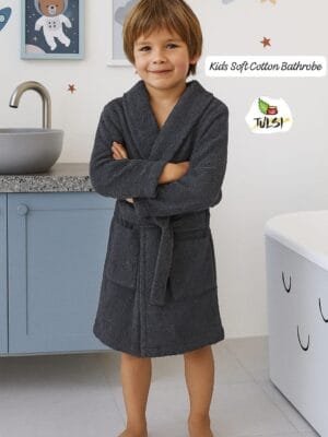 Pure Cotton Kids Bathrobe | Soft, Absorbent & Skin-Friendly |(Age 5–10 yrs)
