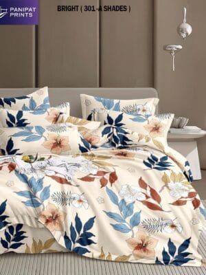 Elite 4pc Reversible Comforter Set  | Premium Glace Cotton with Bag Packing