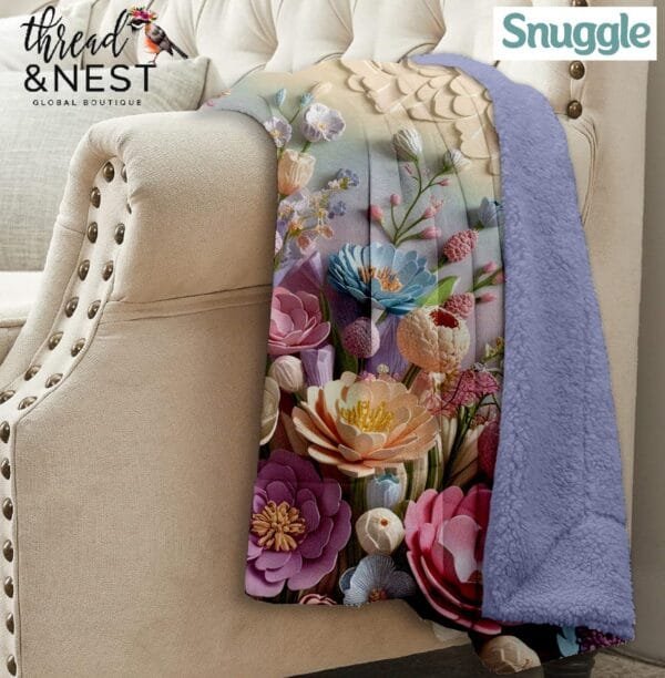 Snuggle 7D Digital Print Duvet Cover cum Blanket | Ultra Soft Flannel with Sherpa Back