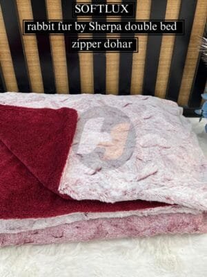 IMG-20251018-WA0026.jpg Soft Lux Rabbit Fur by Sherpa Double Bed Dohar | Ultra Soft |Warm Premium |Winter Blanket