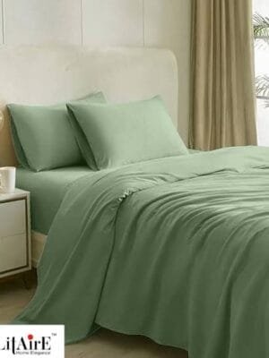 Organic 300 Thread Count King Size Bedsheet Set | 100% Pure Cotton |3 Piece Premium Collection