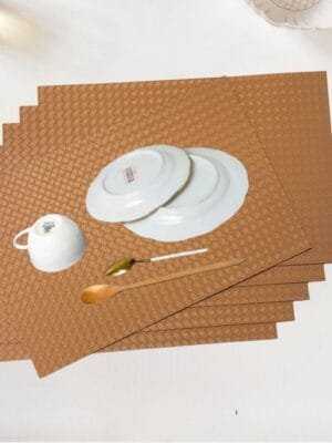 BOTTEGA Premium Dining Table Mats – 6 Pc Set | Elegant Heat-Resistant Table Mats