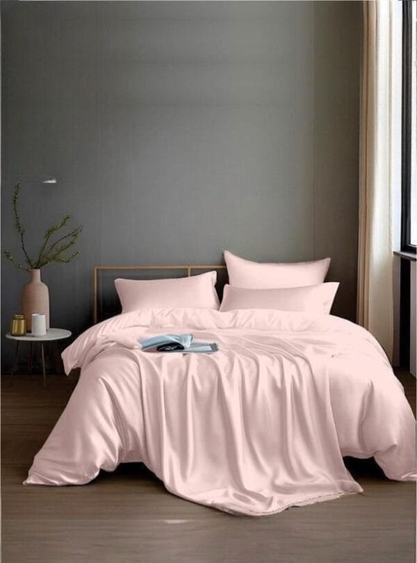 Premium 400 TC Cotton King Size Bedsheet Set | Satin Weave | Ultra-Soft Solid Bedsheet with 2 Pillow Covers