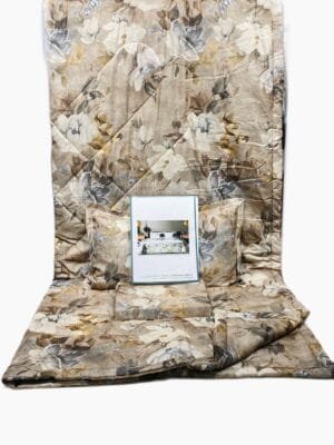 Amber Digital Printed Jointless King Size Comforter Set – 4 Pc Heavy Glazed Cotton Bedding Combo