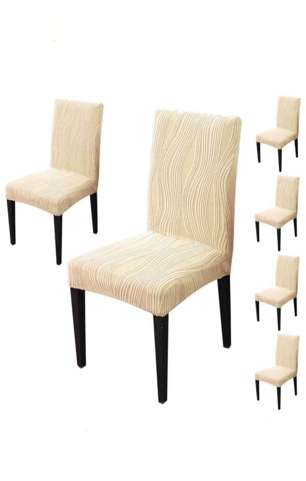 20251125_121113.jpg Japanese Jacquard Elastic Fitted Chair Covers | 6 PCS Ultra Stretch Dining Set