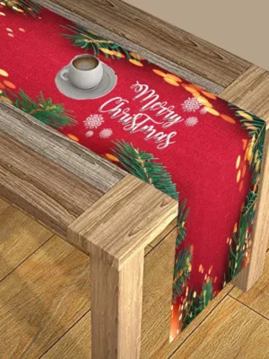 Christmas velvet table runner laser cut