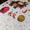 Christmas Velvet Print 6-Seater Dining Table Cover | Soft Imported Velvet 3D Effect (60x90 Inch)
