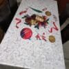 Christmas Velvet Print 6-Seater Dining Table Cover | Soft Imported Velvet 3D Effect (60x90 Inch)