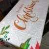 Christmas Velvet Print 6-Seater Dining Table Cover