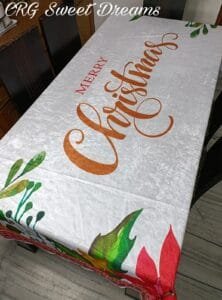 Christmas Velvet Print 6-Seater Dining Table Cover