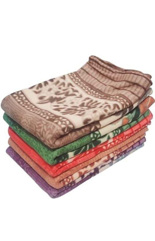 Floral Print Single Bed Fleece Blankets (Pack of 5) – Warm, Soft, 60x90 Inches, Multipurpose Winter Use