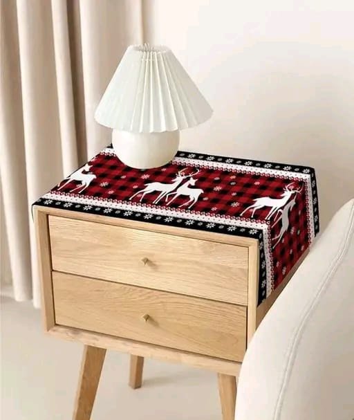 Christmas Velvet Table Runner | Laser Cut Design |13x72 Inches |300g |PVC Packing