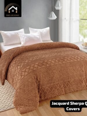 IMG-20251106-WA0032.jpg Sherpa Jacquard Dohar | Super Soft Panda Fur Winter Quilt Cover | Full Size 90x100 | Premium Zipper Bag Packing