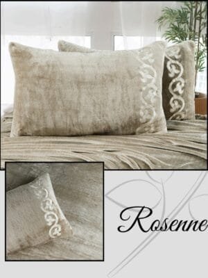 ROSENNE Fitted King Size Quilted Winter Bedspread Set | Super Soft Flannel | 3 Pc Set