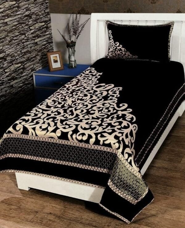 CHENNILE Single Bedding Set 1+1 | Premium Chenille Bedsheet with Pillow Cover