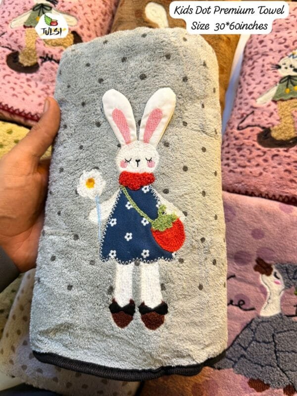 Kids Premium Microfibre Dot Towel | Ultra Soft, 100% Soaking |30x60 Inches | For Boys & Girls