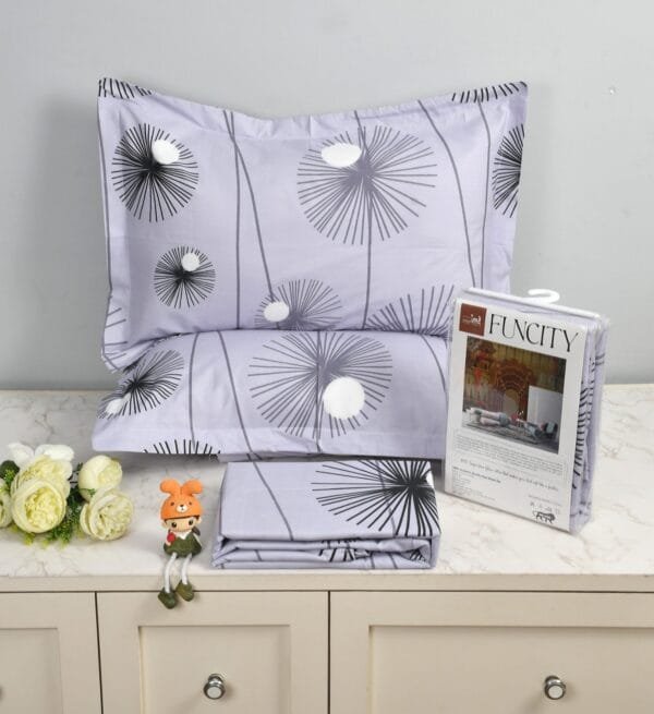 IMG-20251110-WA0057.jpg Funcity Collection Glace Cotton Double Bedsheet Set (1+2) | 180 TC Soft Floral & Ethnic Print