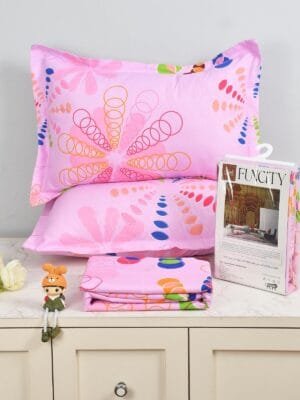 Funcity Collection Glace Cotton Double Bedsheet Set (1+2) | 180 TC Soft Floral & Ethnic Print