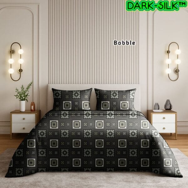 Dark Silk 100% Pure Cotton King Size Bedsheet Set | Egyptian Mercerized Jumbo Double Bed Sheet 3 Pc