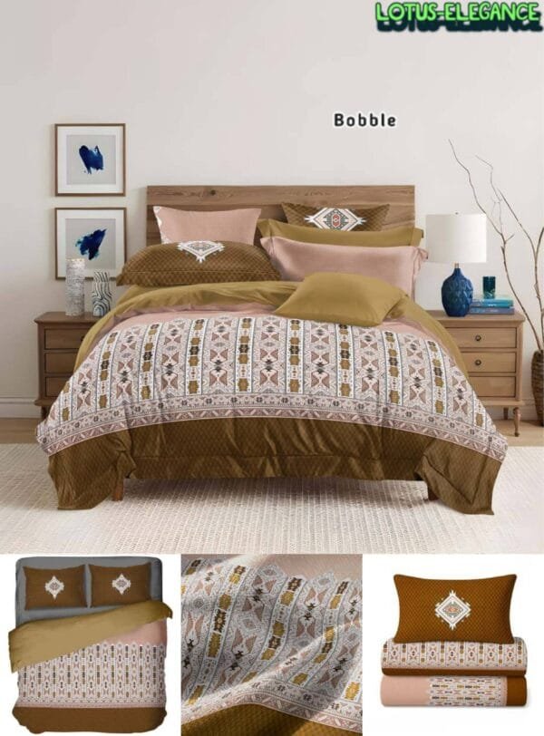 Elegance Lotus Home Couture King Size Bedsheet Set | Premium 100% Cotton Double Bed Sheet 275x275 cm