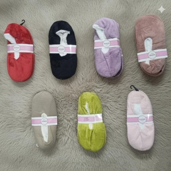 Women’s Velvet Fleece Sherpa Slippers | Ultra Soft Indoor Winter Slippers | Random Colors