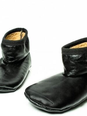 IMG_20251119_193202.jpg Kids Faux Leather Winter Socks Slippers | Soft-Soled Warm Room Boots (4–11 Years)