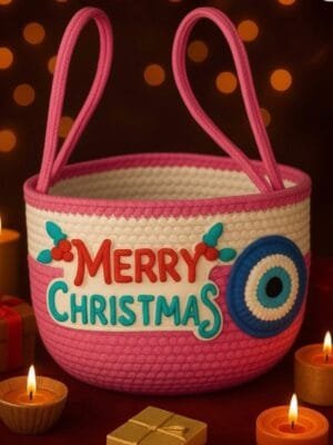 Christmas Special Cute Rainbow Jute Cotton Gift Bag