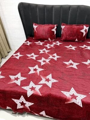 Feathery King Size Warm Flannel Bedsheet Set | Soft Blanket Fabric | 95x105 | 1.3kg | K Decor