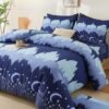 Winterbell Double Quilted Comforter | Glace Cotton UltraSoft Queen Size Panel Print