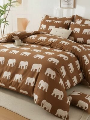 Winterbell Double Quilted Comforter | Glace Cotton UltraSoft Queen Size Panel Print