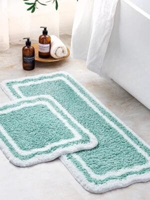 Premium Water Absorbent Mat & Runner Set (Anti-Skid | Machine Washable | 40×60 + 40×120 cm | 1400g