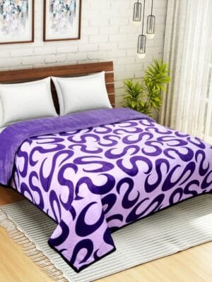 CECIL Imported Reversible Flannel Blanket | Double Bed | Feather Touch | Warm Winter Blanket