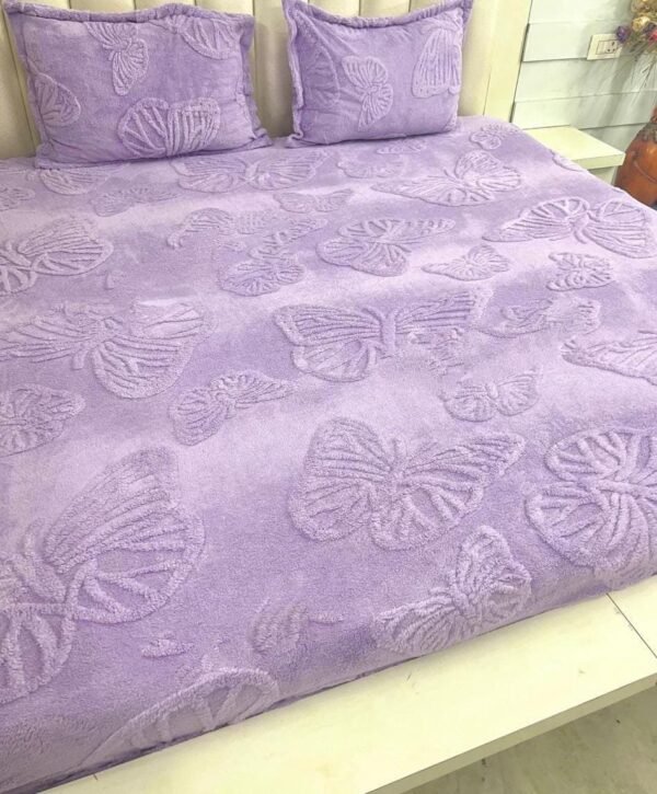 Turkish Rabbit Fur Fitted Winter Bedding Set – King Size Ultra Warm & Soft | 72×78×8 Inches